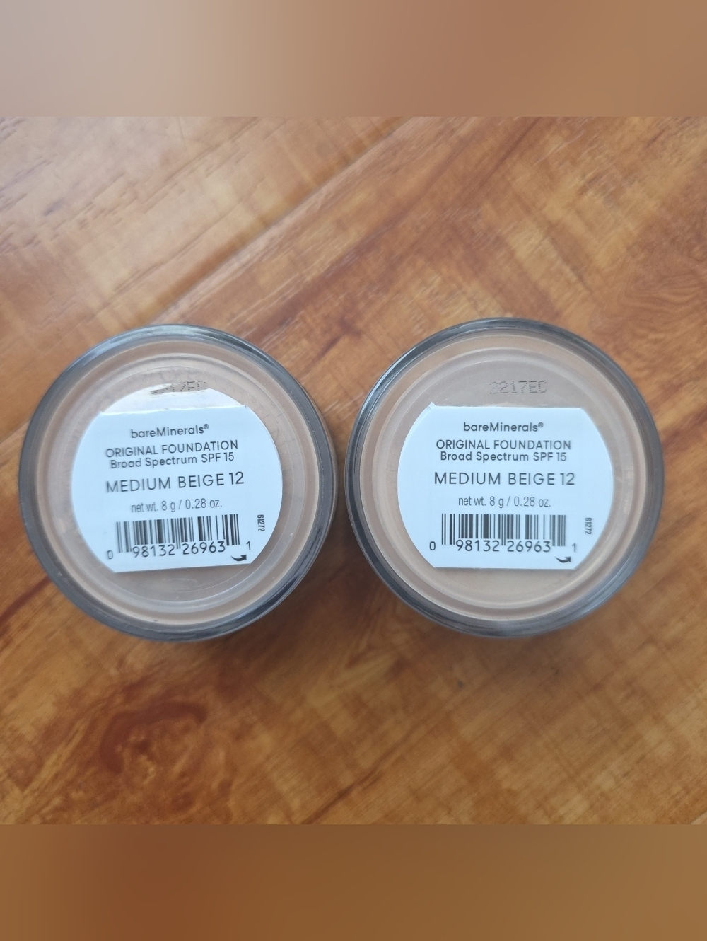 bareMinerals Medium Beige 12 Loose Mineral Foundation 8g (2 Jars Deal)